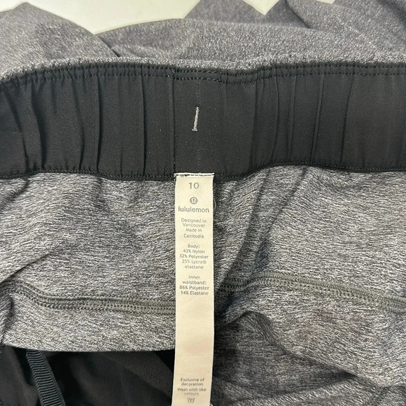 Lululemon On The Fly Pant Luxtreme Pants 27" Heathered Black W5BSES Size 10 - Picture 10 of 11